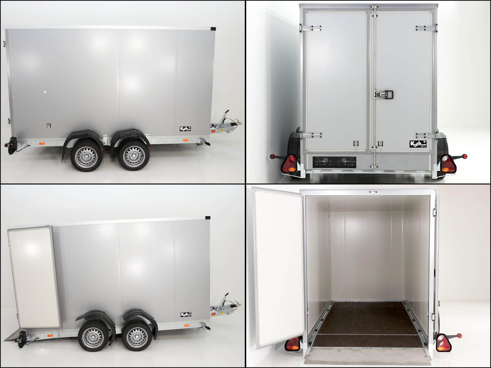 Vezeko Kofferanhänger Absenkbar 157x344cm – 2,7t ZGWZ · Höhe 190cm · Weiß – Bild 3